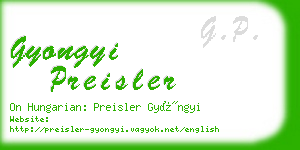 gyongyi preisler business card